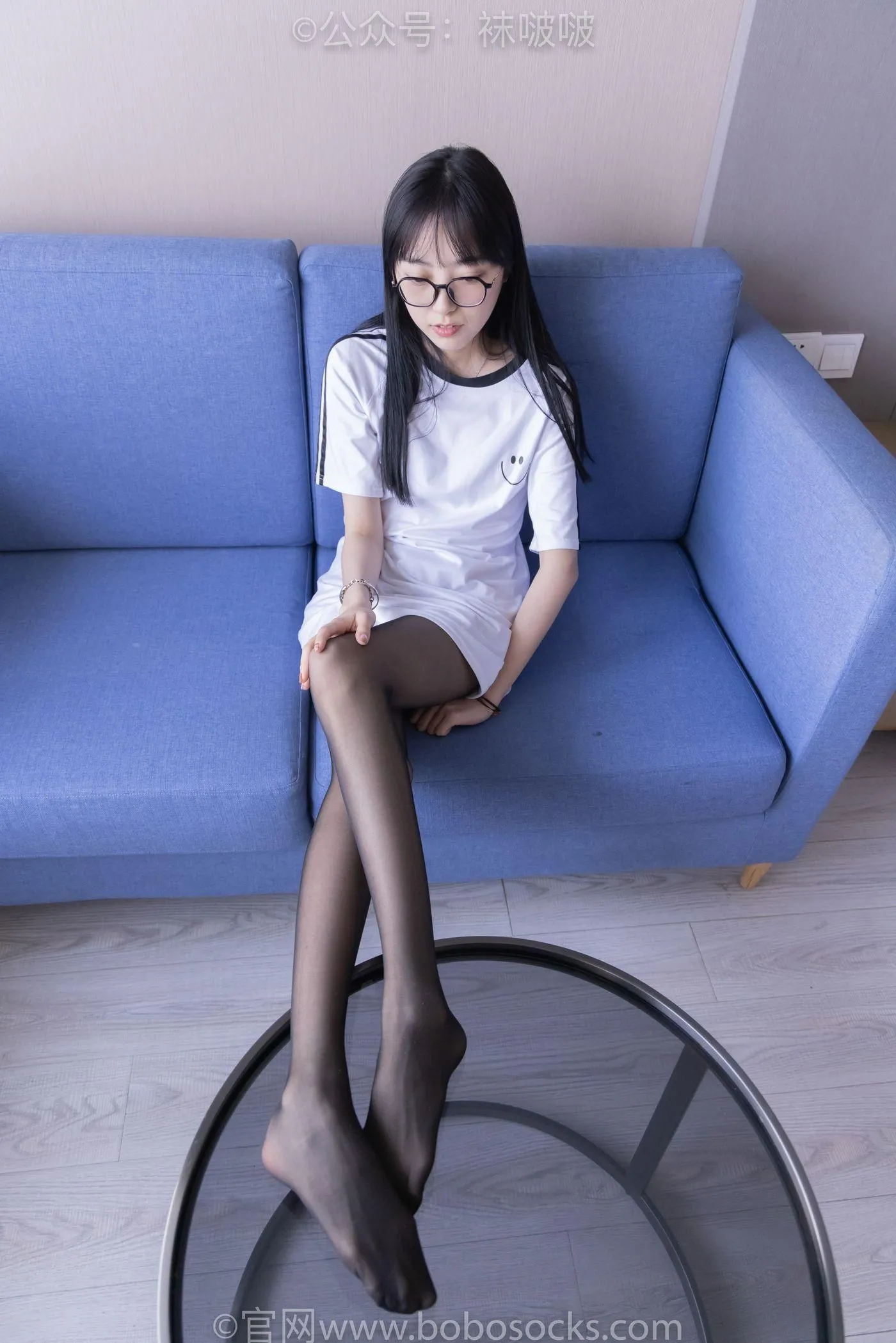 [BoBoSocks袜啵啵]NO.067 稚予-匡威帆布鞋、黑丝 [125P]插图2